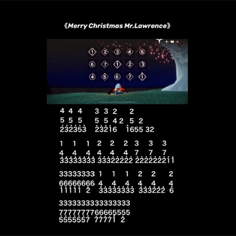 《光遇》Merry Christmas Mr.Lawrence乐谱一览